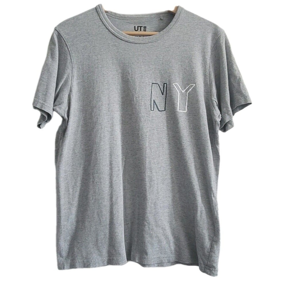CLEARANCE!! 💥 UNIQLO UT USA OMIYAGE Short Sleeve Crewneck T-Shirt Grey Size S - Picture 2 of 11